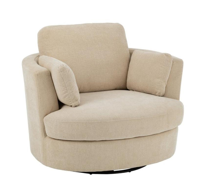 J-Line Swivel armchair Swiv Poplar wood Beige