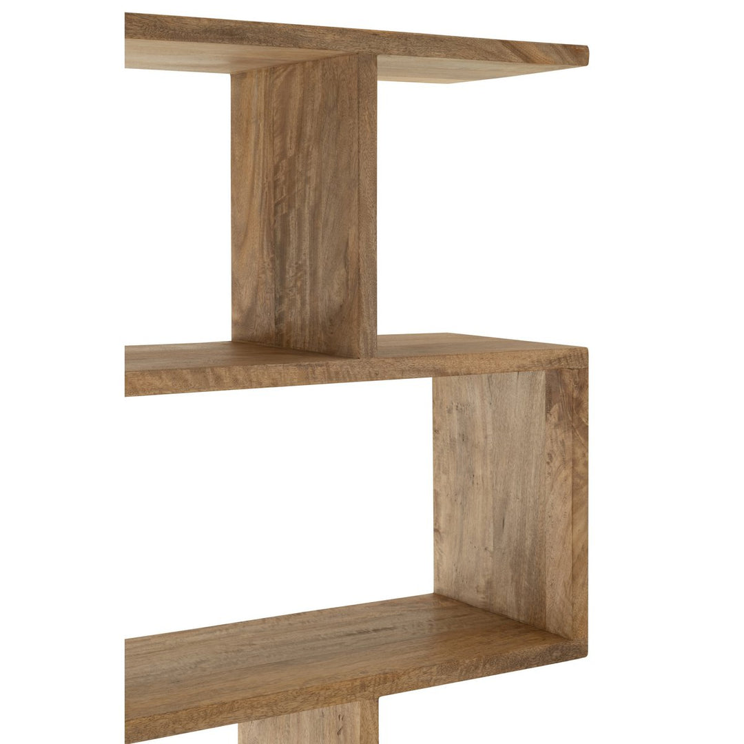 J-Line Boekenkast Verticaal Latten Mango Hout Naturel