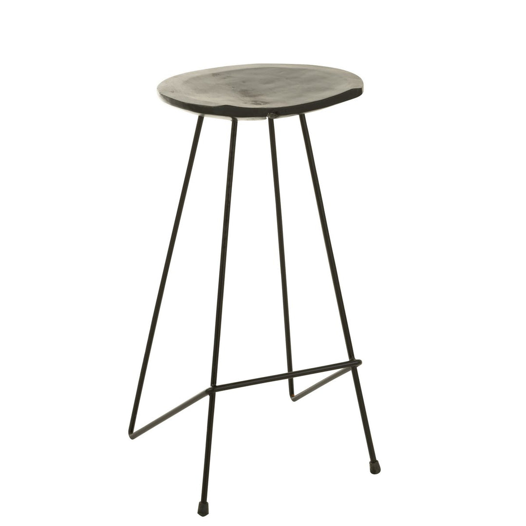 J-Line Bar stool made of teak wood, black