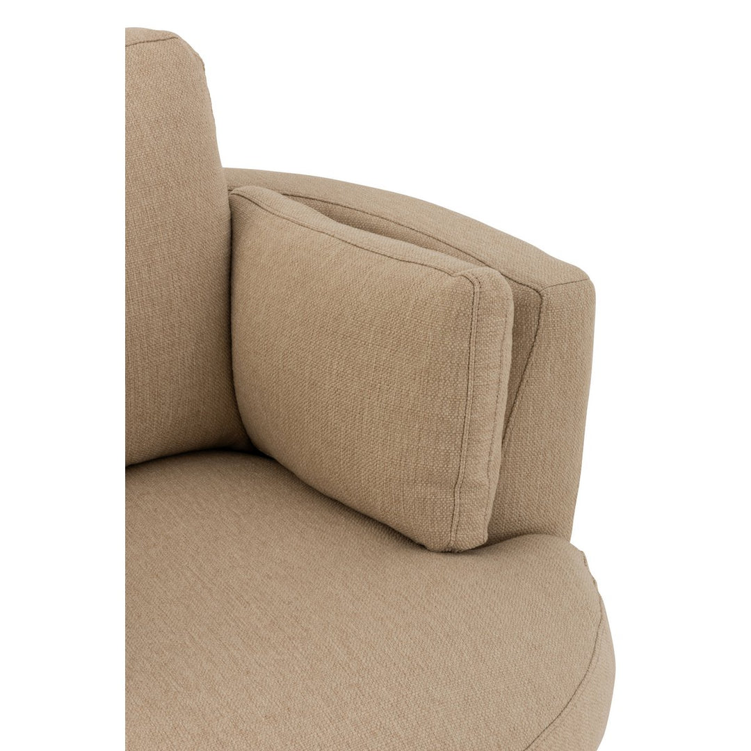 J-Line Lounge chair Swiv Wood/Textile Beige