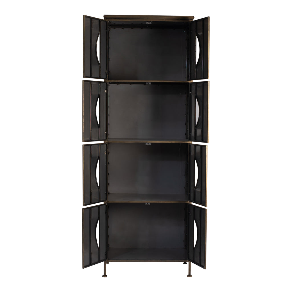 PTMD Cave Black iron cabinet high