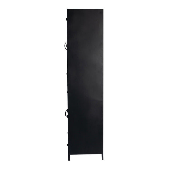 PTMD Cave Black iron cabinet high