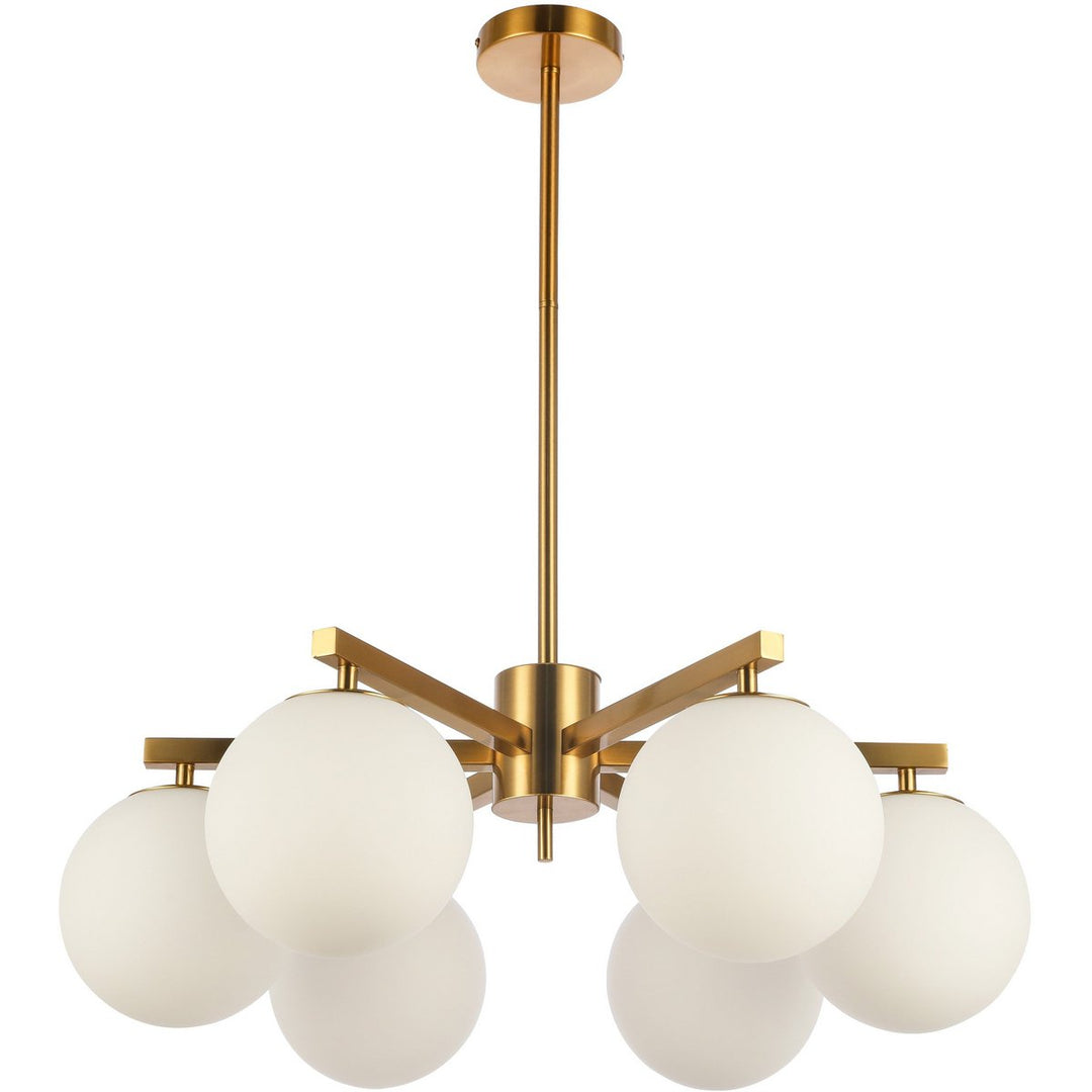 Hanglamp Stella Wit Goud 6-licht