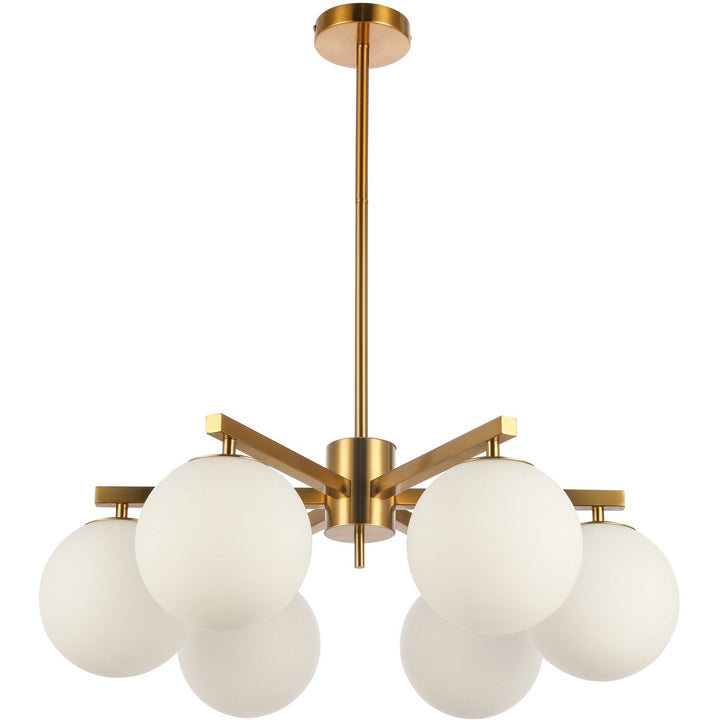 Hanglamp Stella Wit Goud 6-licht