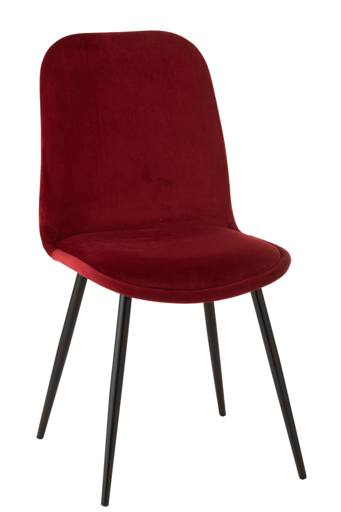 J-Line Dining Chair Claire Bordeaux Red Set of 4