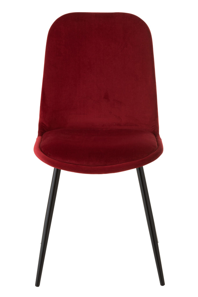 J-Line Dining Chair Claire Bordeaux Red Set of 4