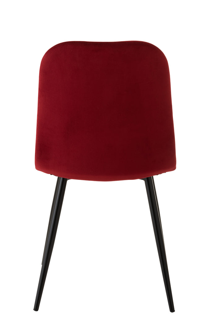 J-Line Dining Chair Claire Bordeaux Red Set of 4