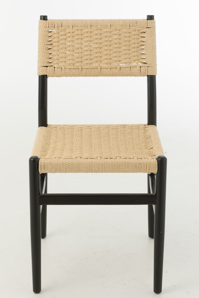 J-Line Chair Beech Wood Rope Black