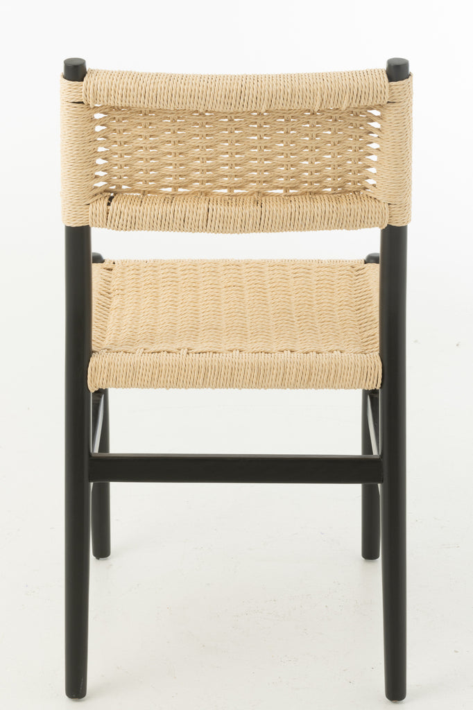 J-Line Chair Beech Wood Rope Black