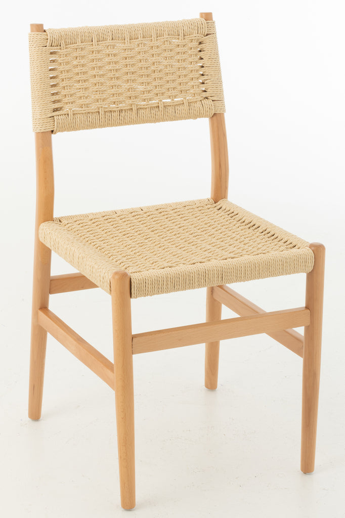 J-Line Chair Beech Wood Rope Natural