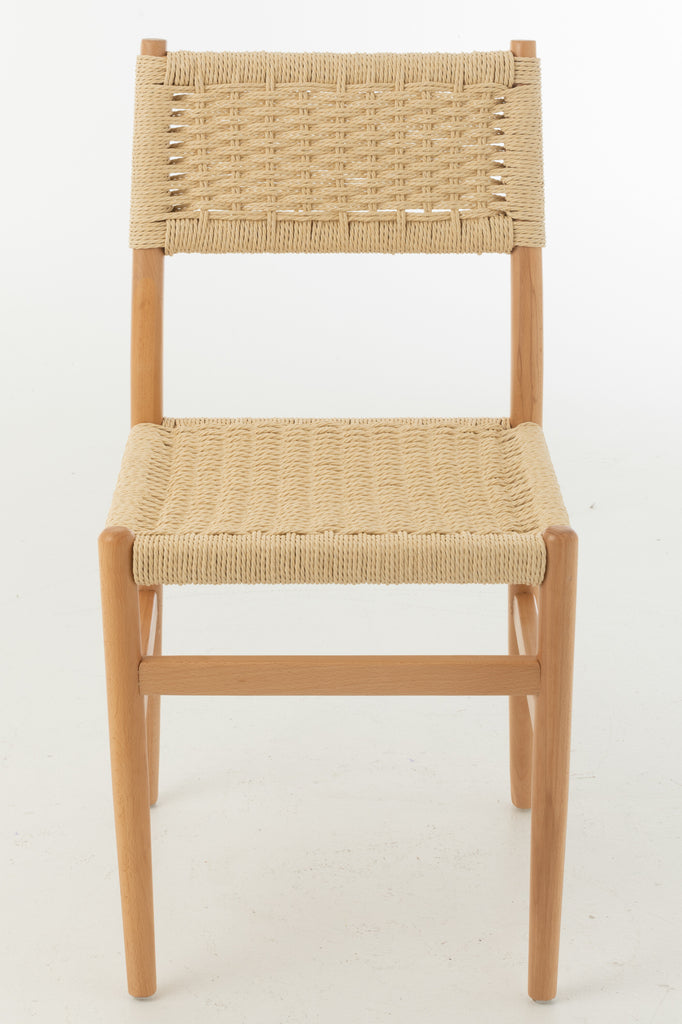 J-Line Chair Beech Wood Rope Natural