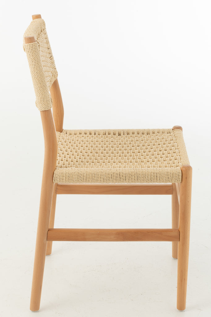 J-Line Chair Beech Wood Rope Natural