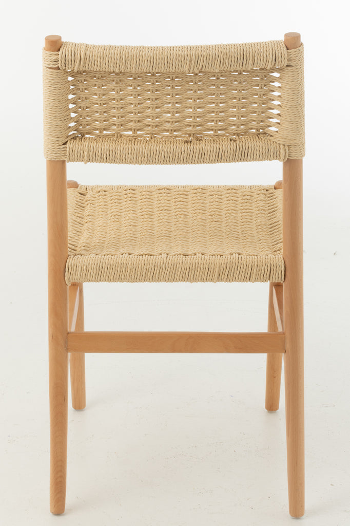 J-Line Chair Beech Wood Rope Natural