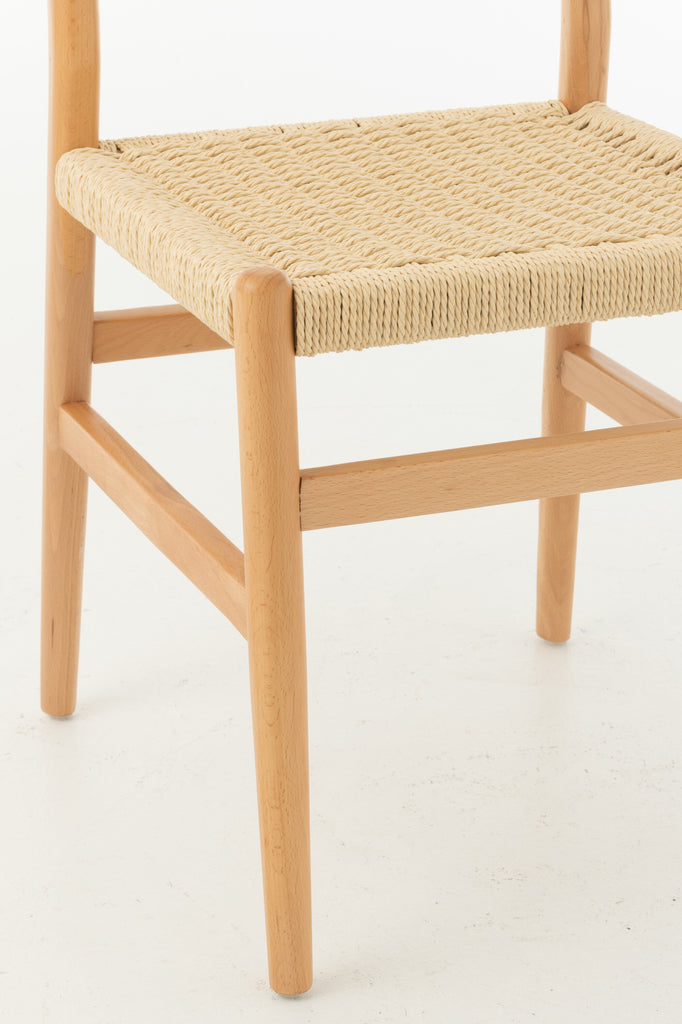 J-Line Chair Beech Wood Rope Natural