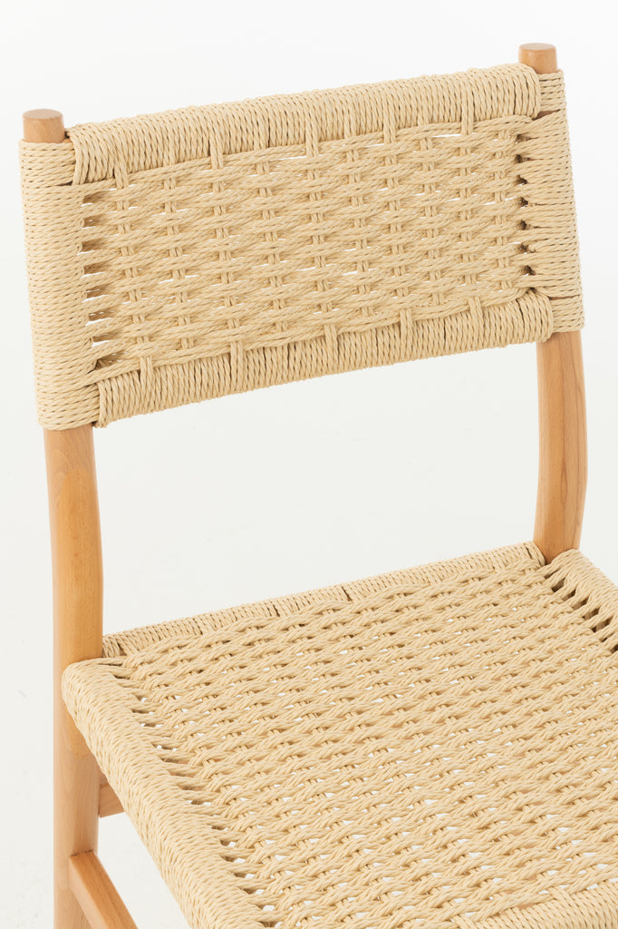 J-Line Chair Beech Wood Rope Natural