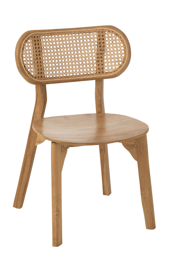 J-Line Chair Peanut Teak Wood Natural