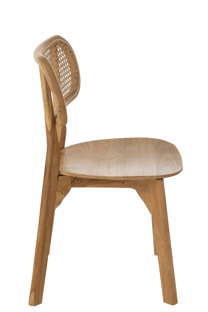 J-Line Chair Peanut Teak Wood Natural