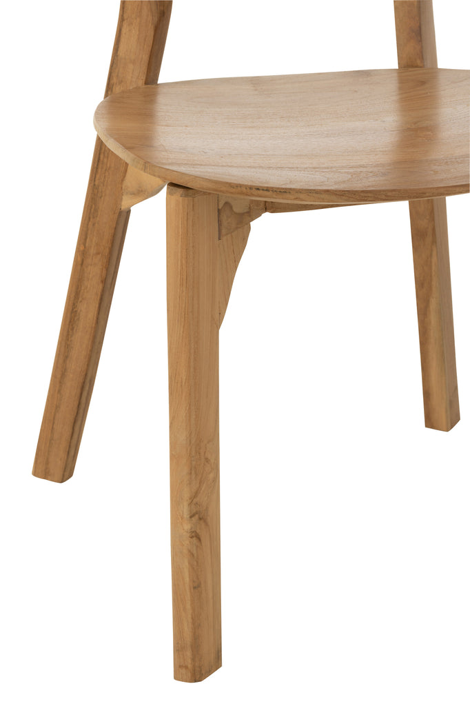 J-Line Chair Peanut Teak Wood Natural