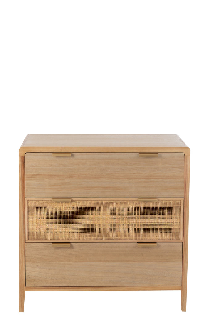 J-Line Cabinet 3 Drawers Natural 