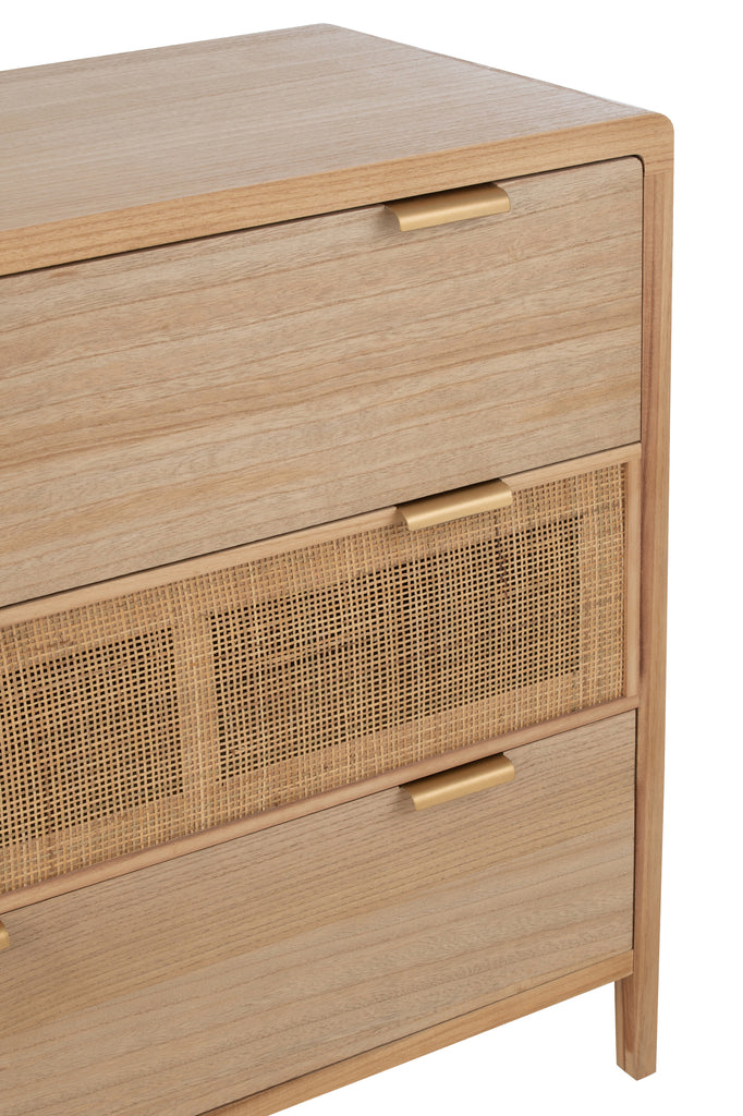 J-Line Cabinet 3 Drawers Natural 