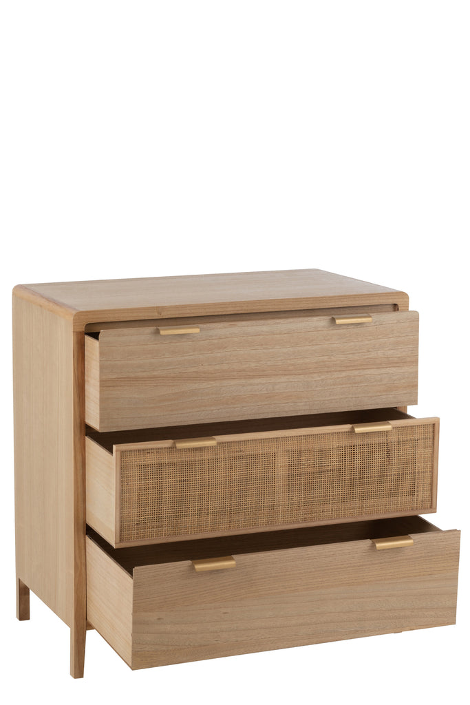 J-Line Cabinet 3 Drawers Natural 