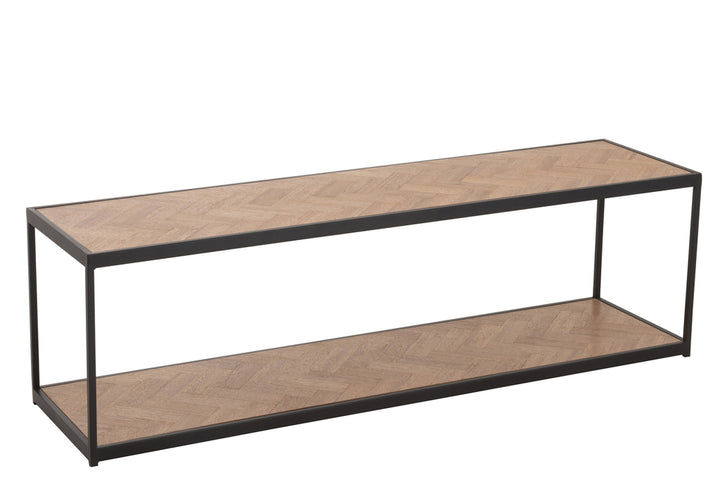 J-Line Coffee Table Zigzag Rectangle Wood 