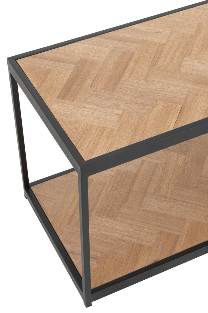 J-Line Coffee Table Zigzag Rectangle Wood 