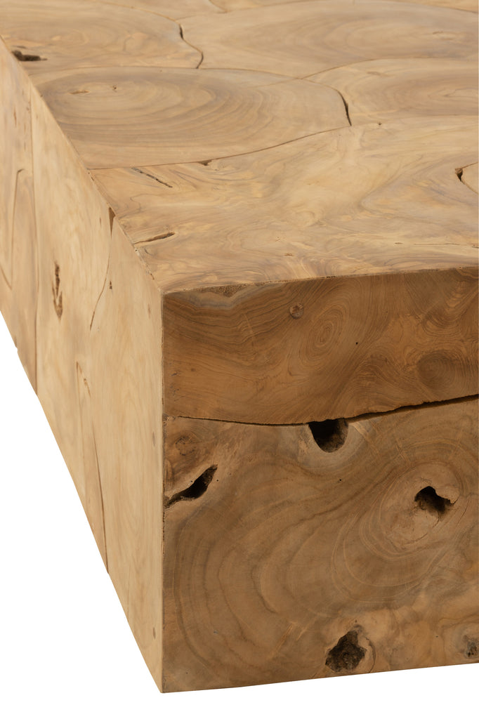 J-Line Salontafel Puzzel Box Teakhout Naturel