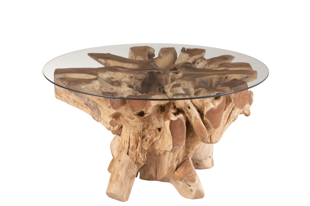 J-Line Coffee Table Raoul Teak Wood Natural Small