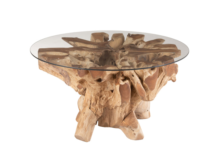 J-Line Coffee Table Raoul Teak Wood Natural Small