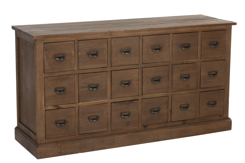 J-Line Commode 18 laden Hout Bruin