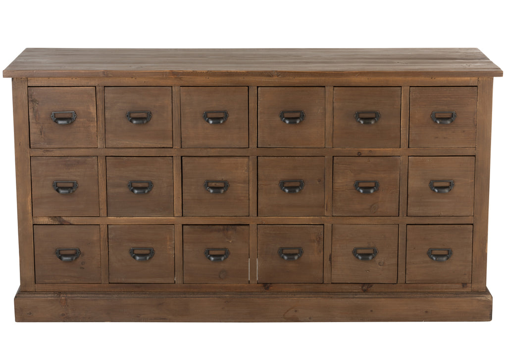 J-Line Commode 18 laden Hout Bruin