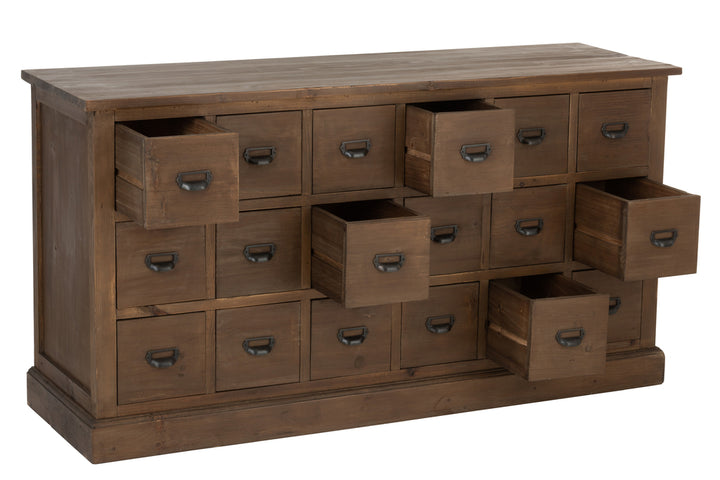 J-Line Commode 18 laden Hout Bruin