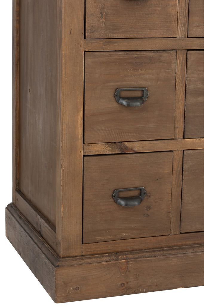 J-Line Commode 18 laden Hout Bruin