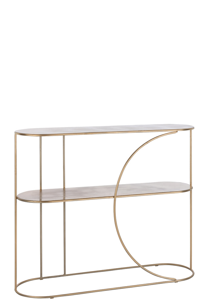 Console 2 Planken + Curve Deco Metaal Goud