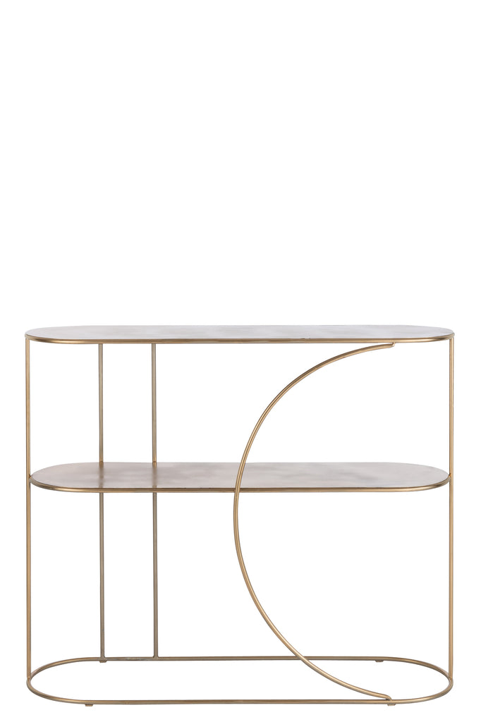 Console 2 Planken + Curve Deco Metaal Goud