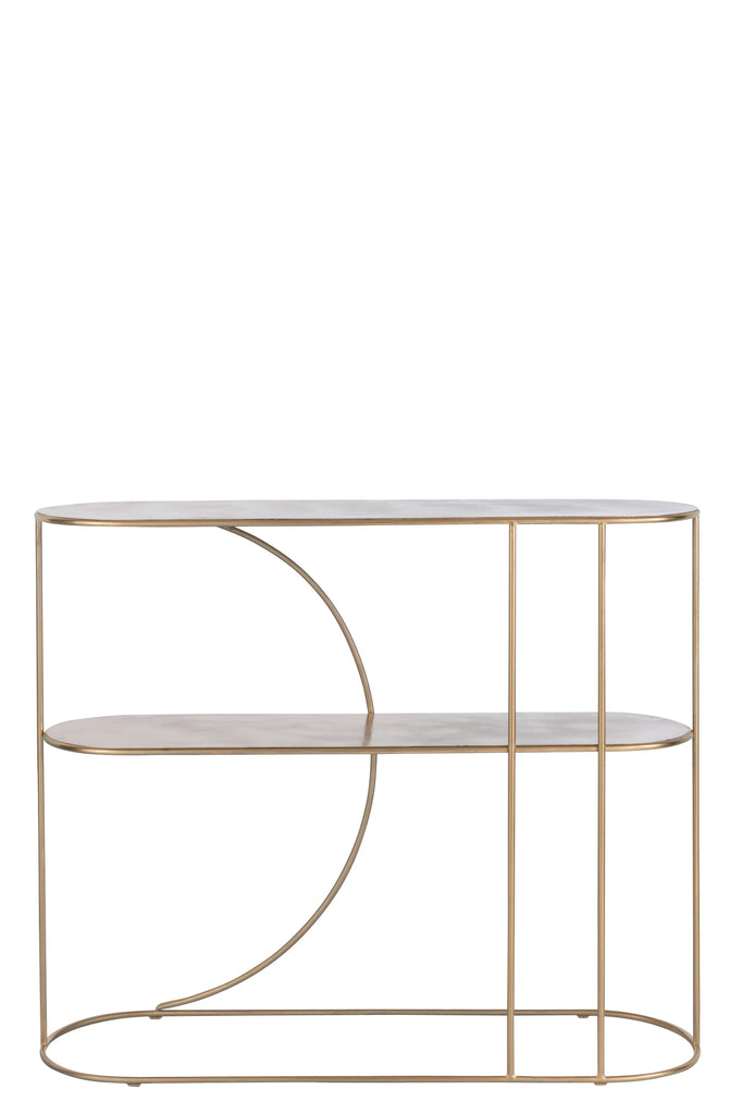 Console 2 Planken + Curve Deco Metaal Goud