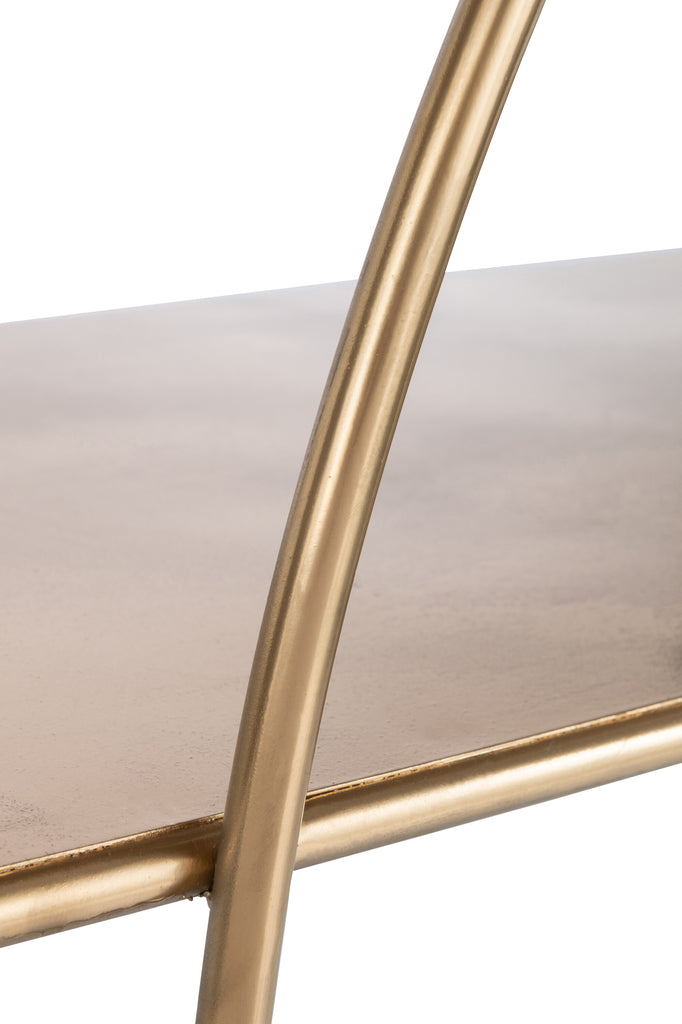 Console 2 Planken + Curve Deco Metaal Goud