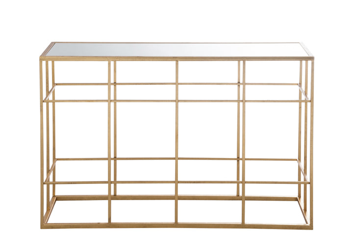 J-Line Console Bars Metaal Glas Goud