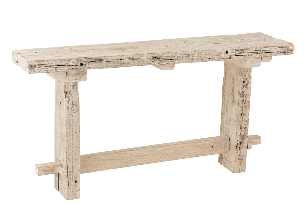 J-Line Console Brut Recycled Wood White