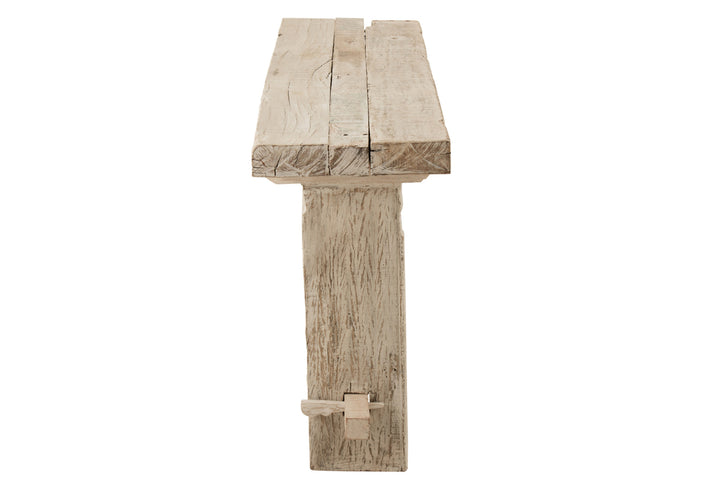 J-Line Console Brut Recycled Wood White