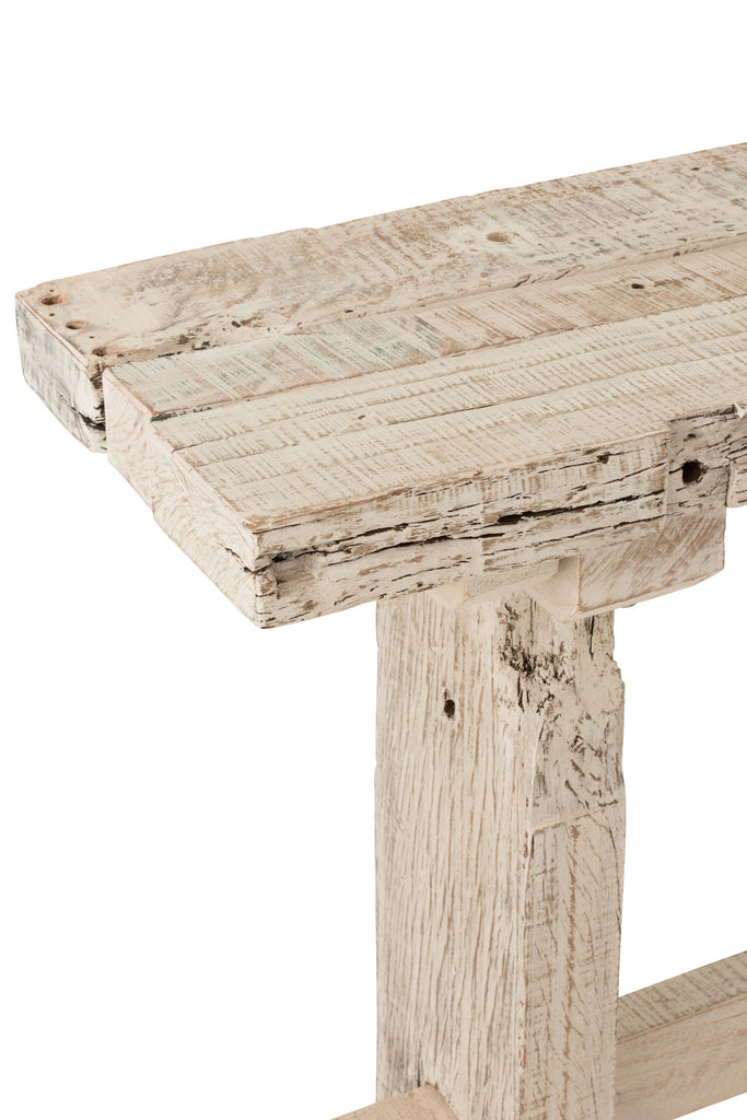 J-Line Console Brut Recycled Wood White