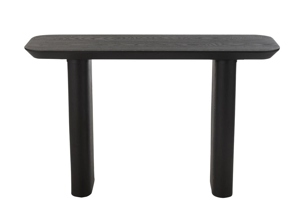 J-Line Console Large Veneer/Spruce Wood Black