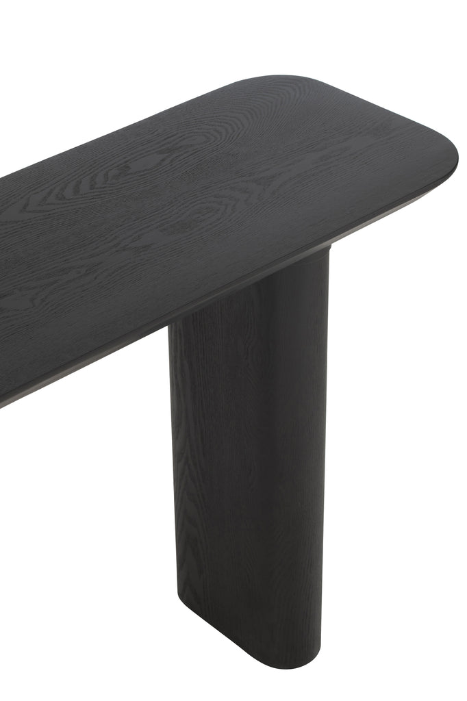 J-Line Console Large Veneer/Spruce Wood Black