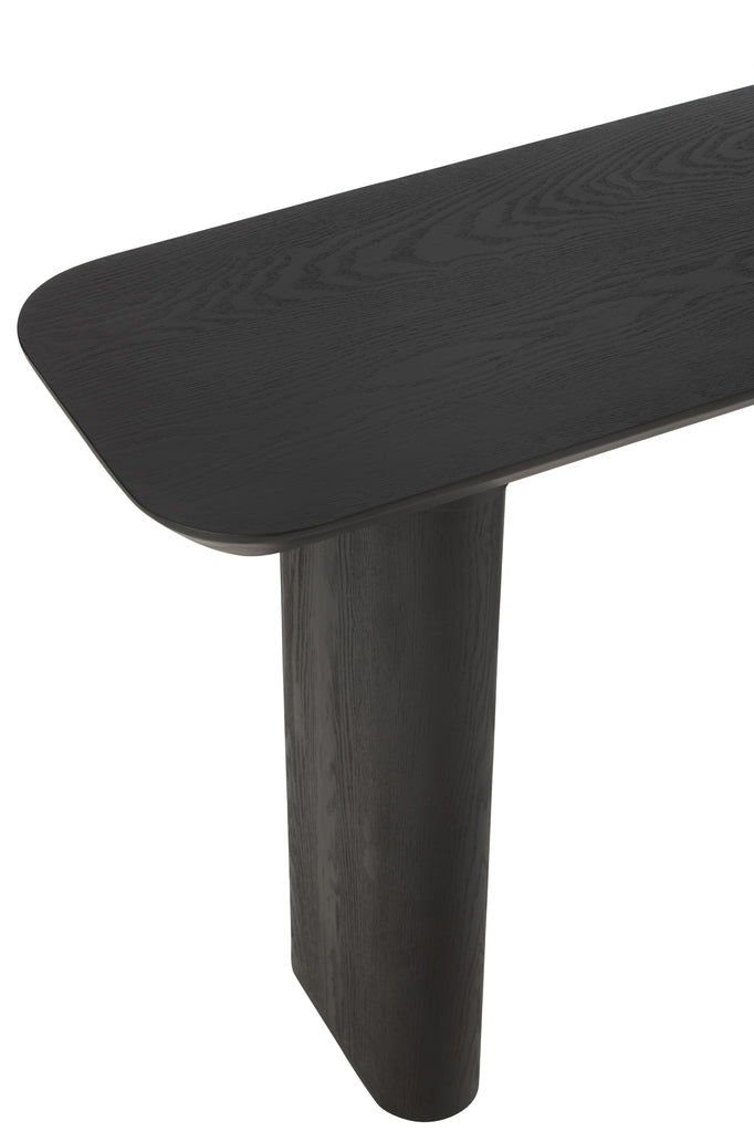 J-Line Console Large Veneer/Spruce Wood Black