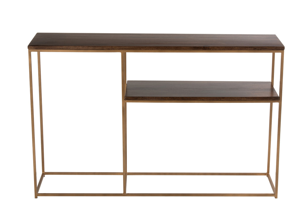 J-Line Console Rafi Mango Wood Dark Brown