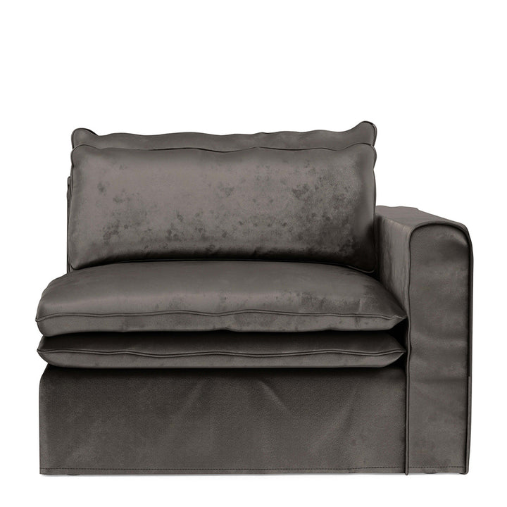 Continental Corner Right Velvet Grimaldi Grey