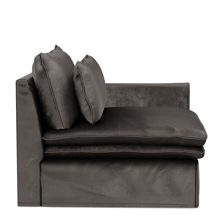 Continental Corner Right Velvet Grimaldi Grey