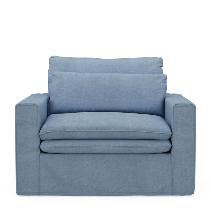 Rivièra Maison Loveseat Continental Ice Blue Washed Cotton 