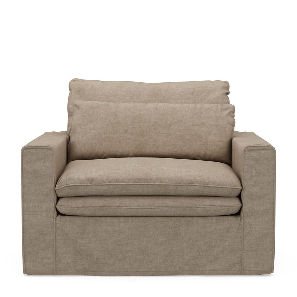 Loveseat Continental Natural Washed Cotton 